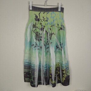Lapis Floral Border Print Tube Style Dress or skirt Indie Boho One Size